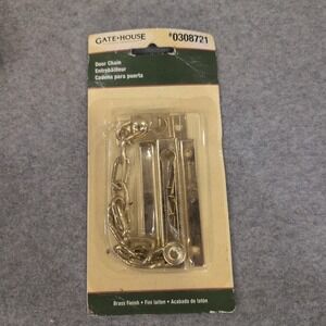 Gatehouse Door Chain Security Latch Brass Finish Model 0308721 New